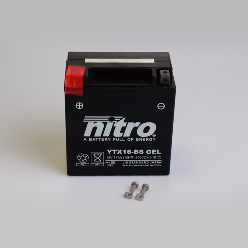 NTX16 SLA / YTX16-BS GEL Nitro GEL - VRLA factory activated motoraccu