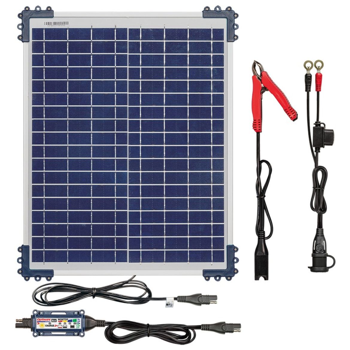 Solar 20W Optimate Solar Duo lader, 20W zonnepaneel 12V 1,67 AMP maximale laadstroom.