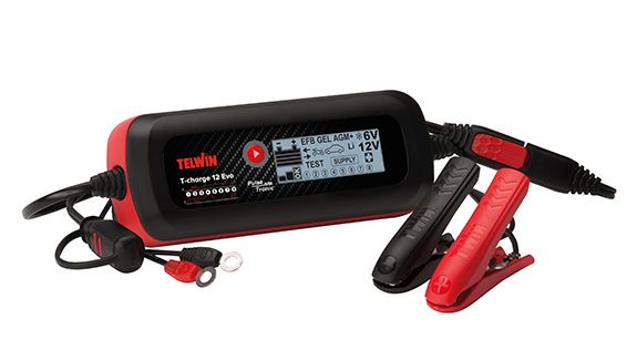 807578 Telwin T-charge 12 EVO, Professionele acculader 6V 1A & 12V 4A