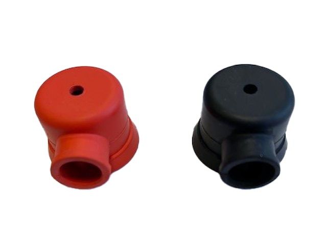 800219 R Rode afdekkap / poolbeschermer rond middel voor insert pool en 25mm2 tot 50mm2 accukabel.