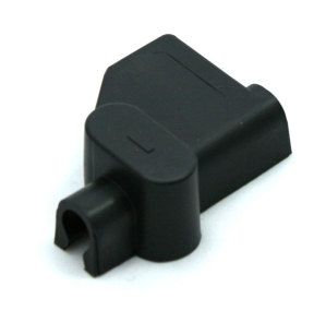 AW454Z Zwarte afdekkap / poolbeschermer voor normale accupoolklem (laag model)