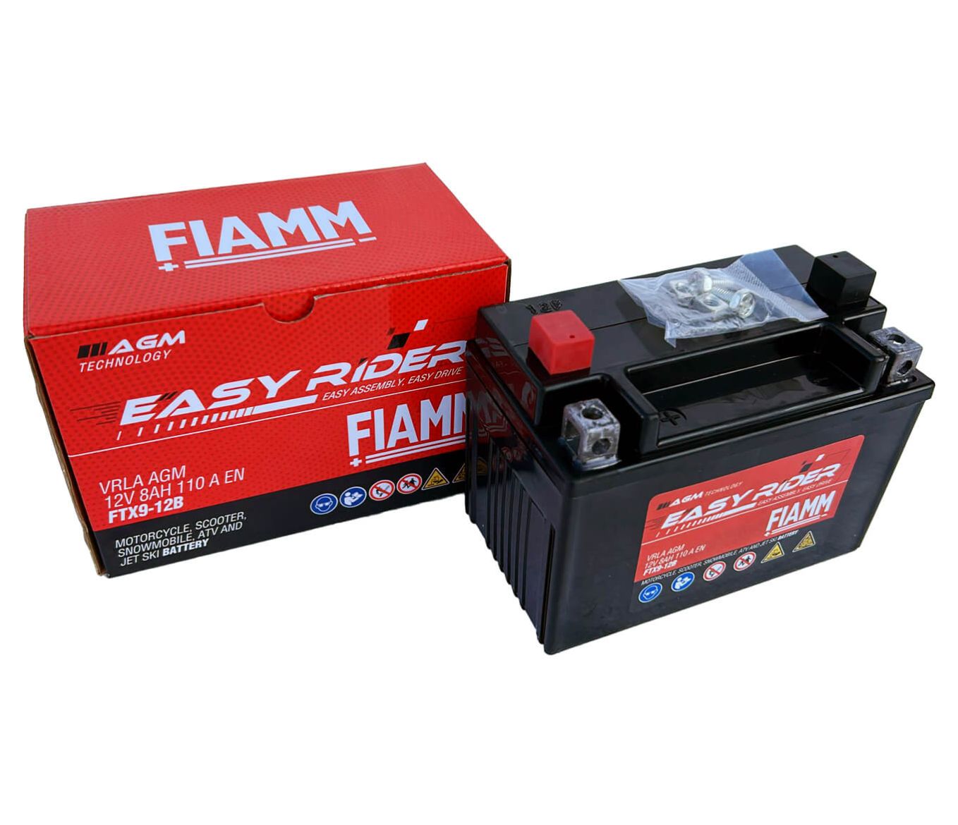 FTX9-12B FIAMM EASY RIDER (VRLA NON-SPILLABLE READY TO USE BATTERY)