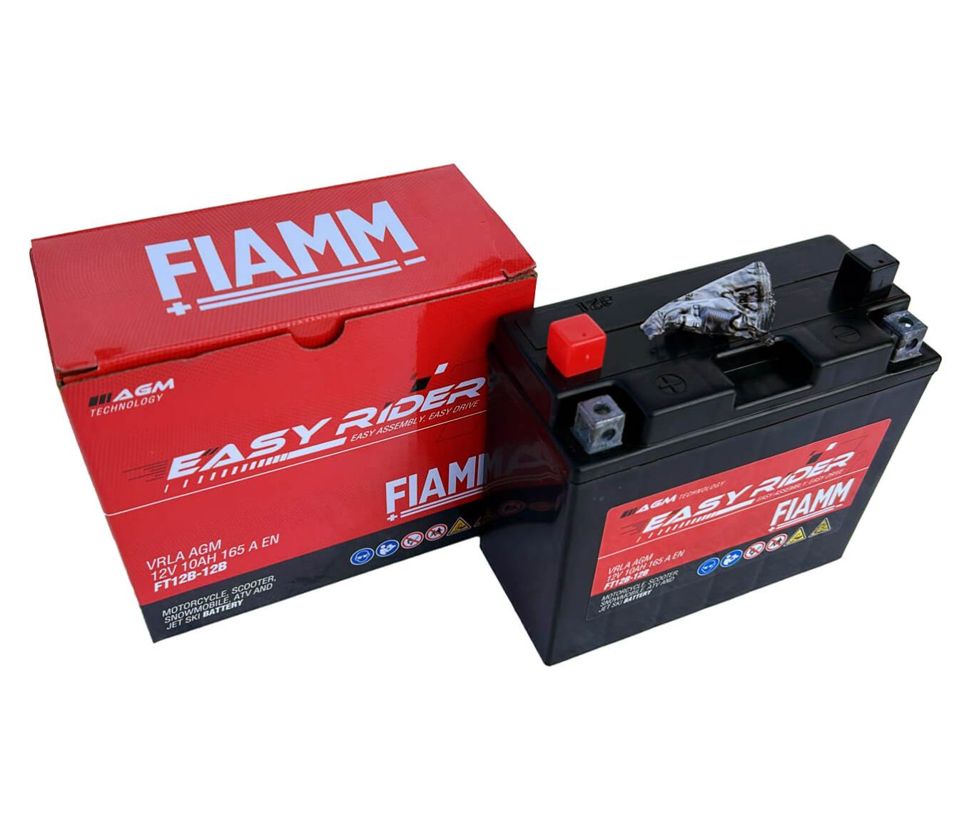 FT12-12B FIAMM EASY RIDER (VRLA NON-SPILLABLE READY TO USE BATTERY)