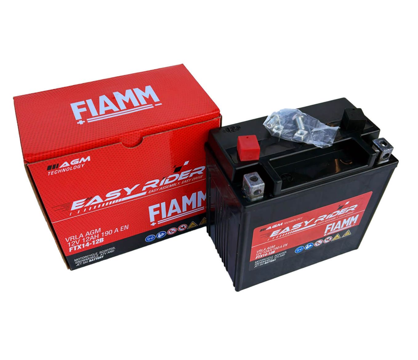 FTX14-12B FIAMM EASY RIDER (VRLA NON-SPILLABLE READY TO USE BATTERY)