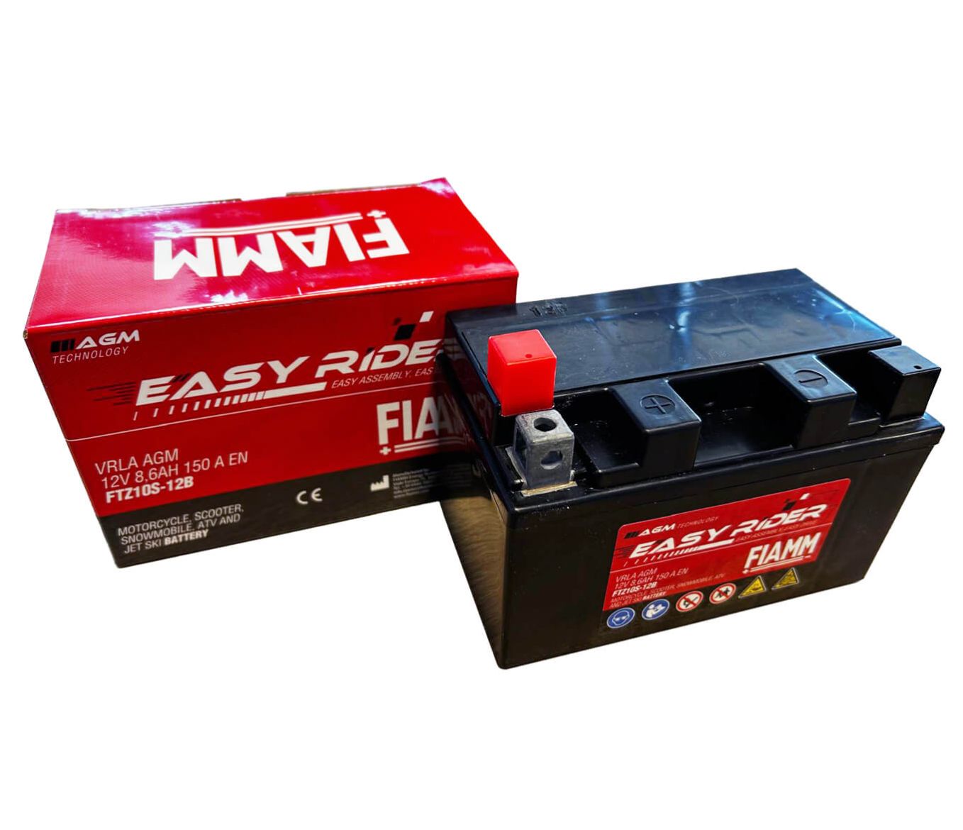 FTZ10S-12B FIAMM EASY RIDER (VRLA NON-SPILLABLE READY TO USE BATTERY)