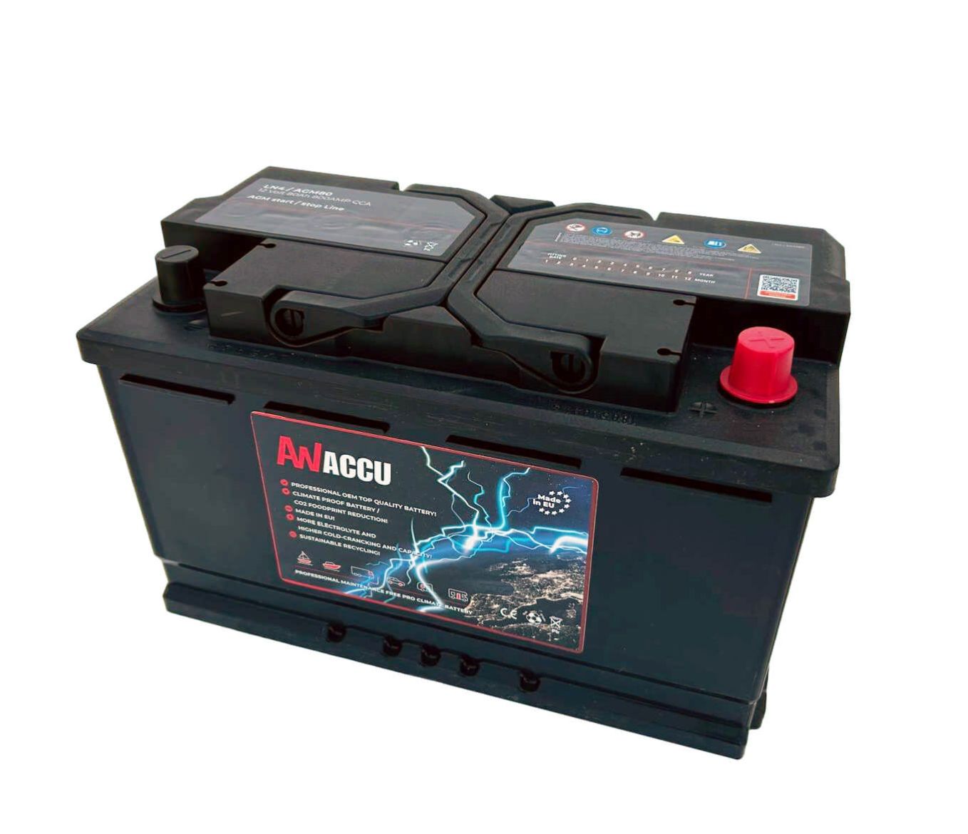 AGM80 / VR800 VRLA AGM start-stop / Dual purpose accu