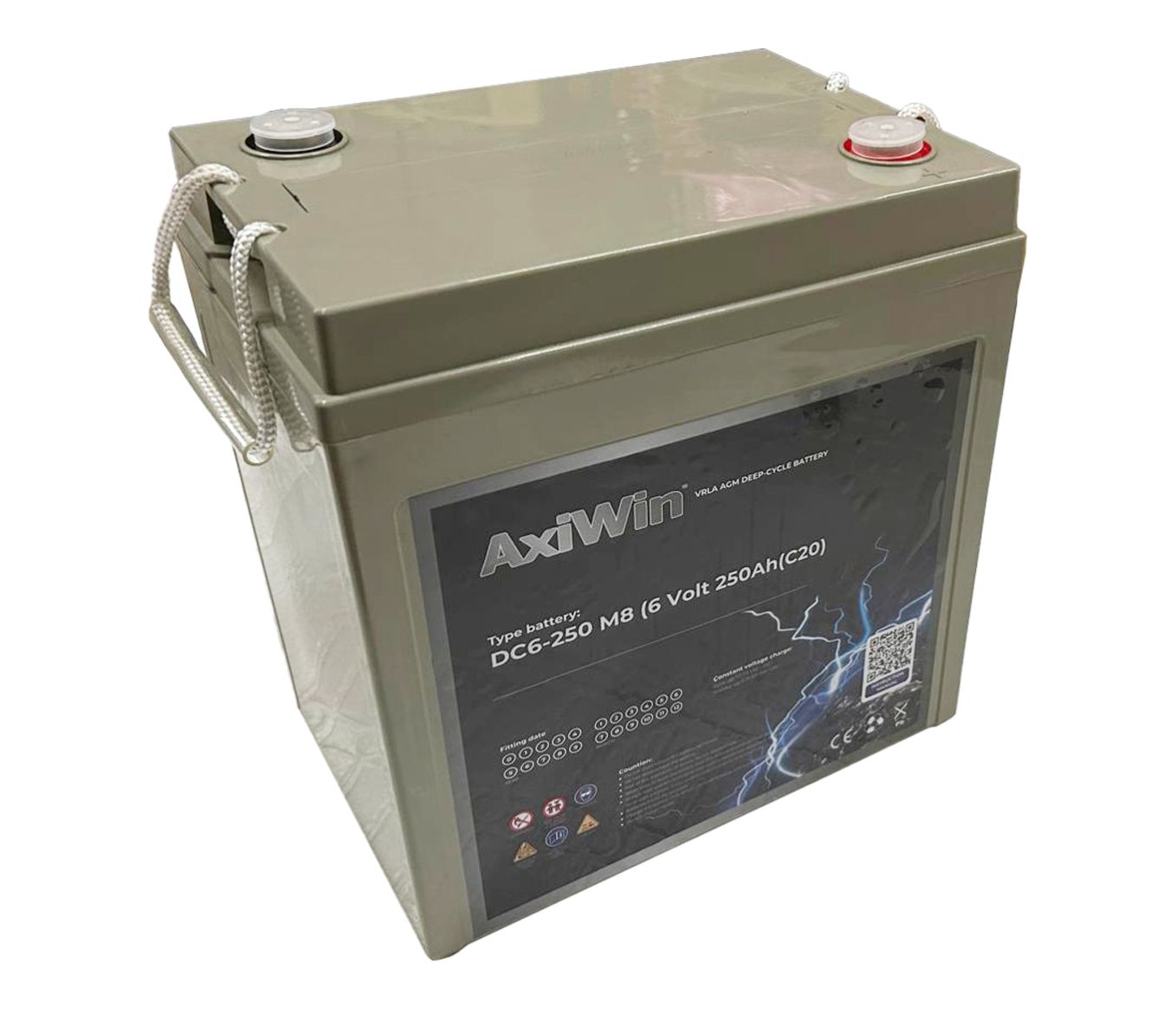 DC6-250 AxiWin Dual purpose VRLA AGM Loodaccu
