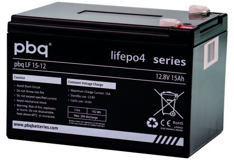 PBQ LF15-12 PBQ Lithium LiFeP04 Dual purpose accu