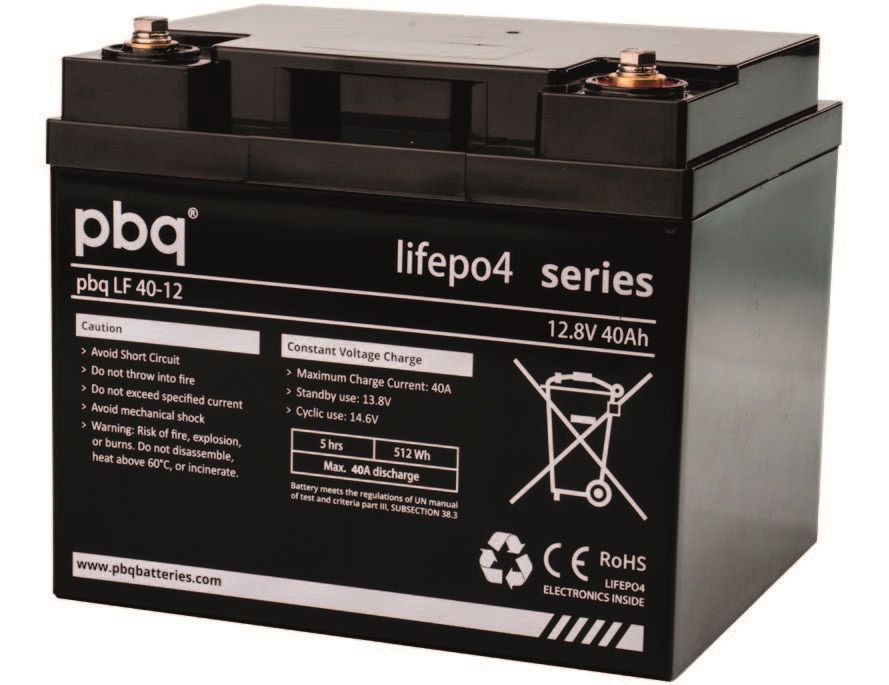 PBQ LF40-12 PBQ Lithium LiFeP04 Dual purpose accu