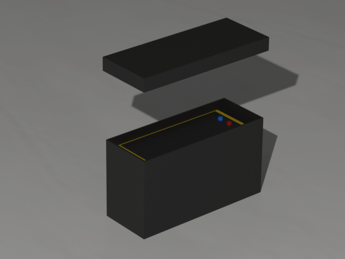 100049 HDPE Accubak met overvallend deksel voor 1 accu L.540 * 300 * 300 mm
