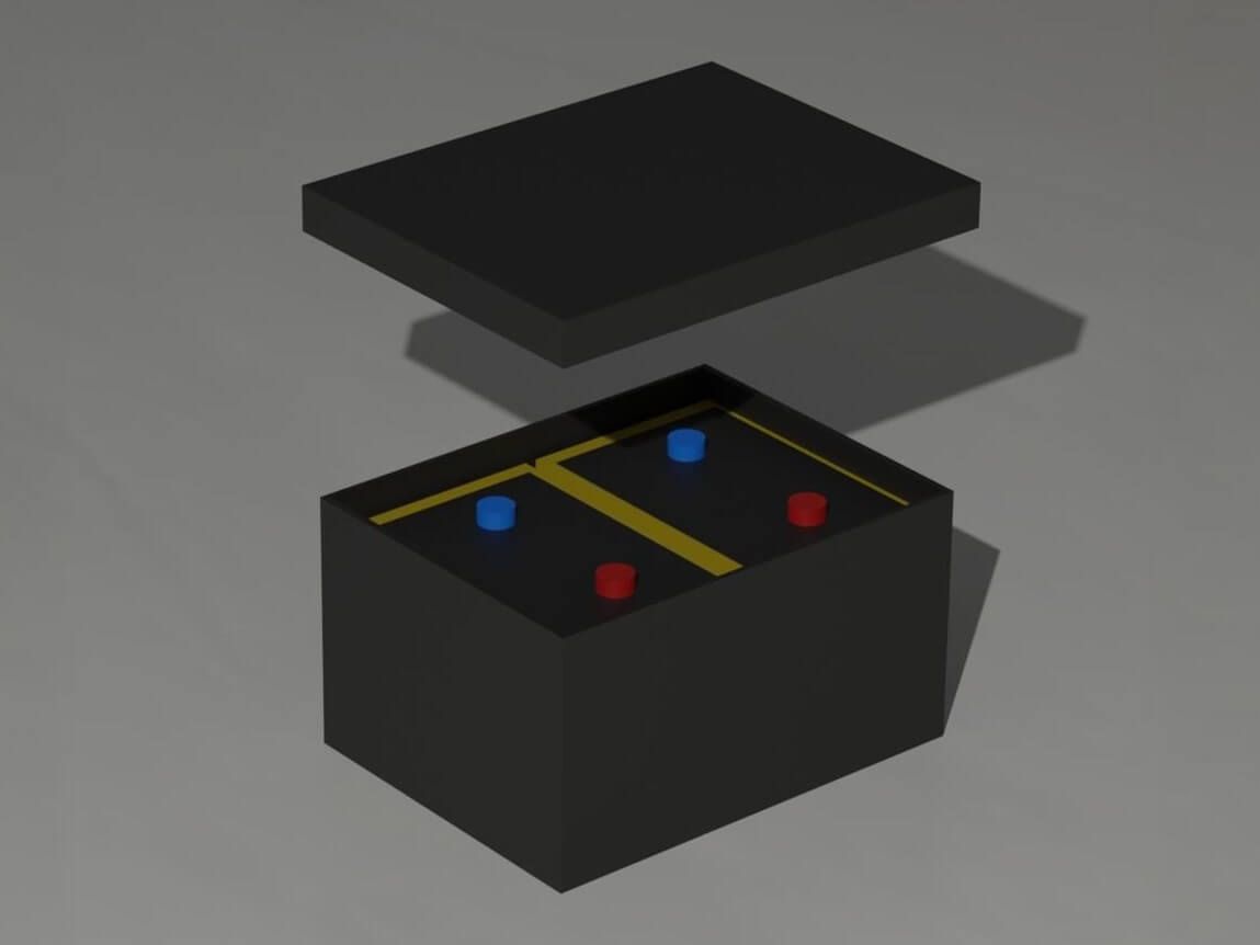 100055 HDPE Accubak met overvallend deksel voor 2 accu's L.1070 * 300 * 300 mm