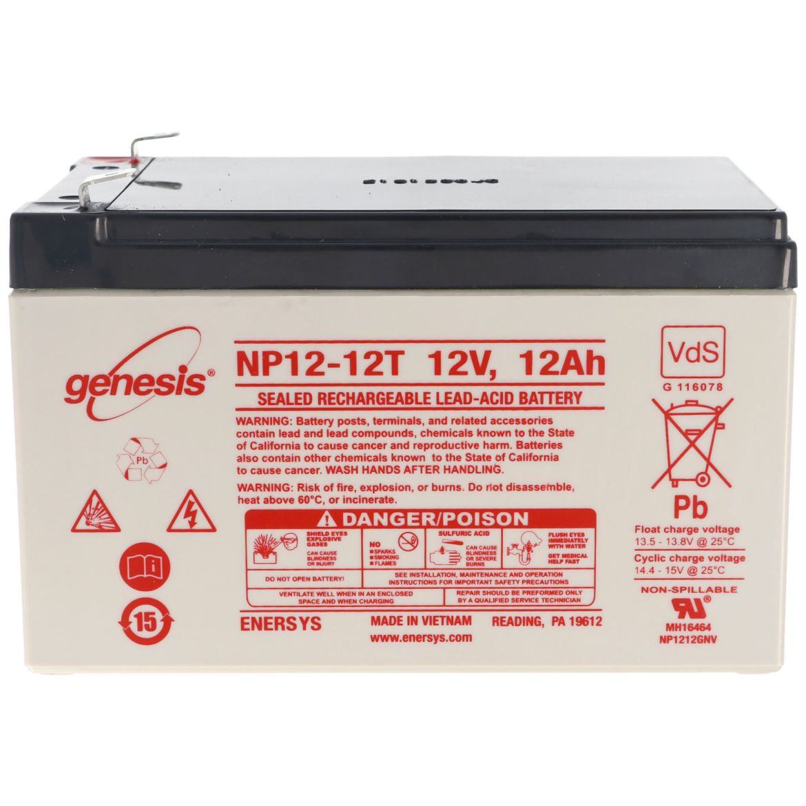 NP12-12 Hawker Enersys VRLA Genesis accu